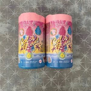 NEW!! Two Barbie Chelsea Color Reveal Dolls